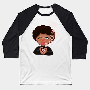 Black Girl Sparkling Joy & Positivity Baseball T-Shirt